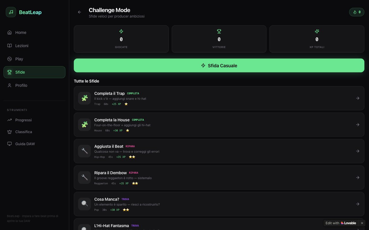 BeatLeap challenge mode: fix, find and complete beats